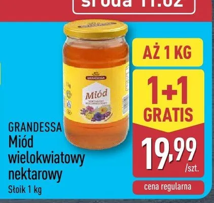 Miód wielokwiatowy nektarowy promocja w Aldi
