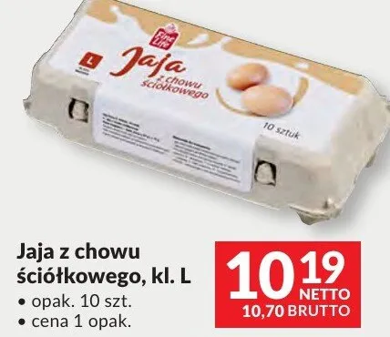 Jaja z chowu ściółkowego Fine Life kl. L promocja w Makro