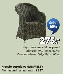 Krzesło ogrodowe Gammelby promocja w Jysk