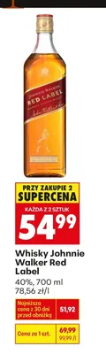 Whisky Red Label 0,7 l promocja w Biedronka