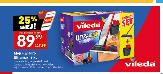 Mop + wiadro Ultramax Vileda promocja w Twój Market