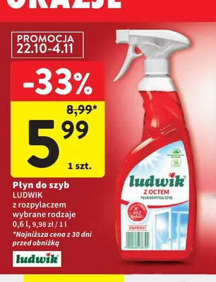 Płyn do szyb z rozpylaczem Ludwik promocja w Intermarche