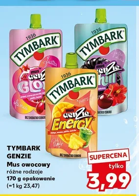 Mus owocowy Tymbark Genzie promocja w Kaufland