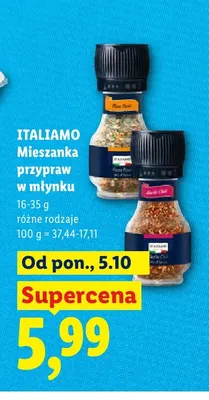 Mieszanka przypraw w młynku Italiamo promocja w Lidl