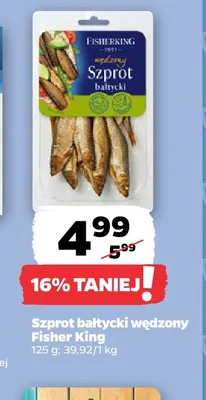 Szprot bałtycki wędzony Fisher King promocja w Netto
