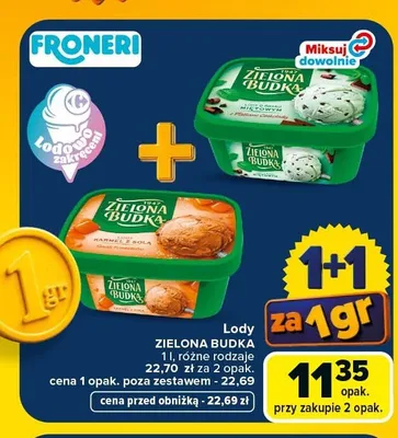 Lody karmel z solą Zielona Budka promocja w Carrefour
