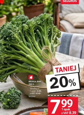 Brokuł Bimi promocja w Selgros