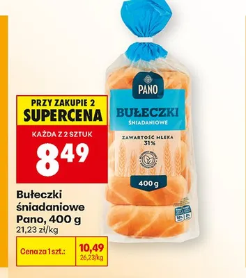 Bułeczki śniadaniowe Pano promocja w Biedronka