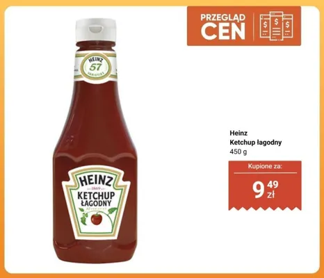 Ketchup łagodny Heinz promocja w Biedronka