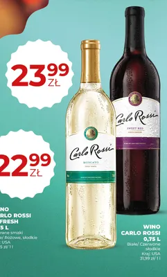 Wino białe Carlo Rossi Moscato promocja w Duży Ben
