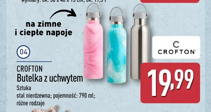 Butelka z uchwytem 790 ml Crofton promocja w Aldi