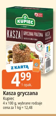 Kasza gryczana prażona Kupiec promocja w Leclerc