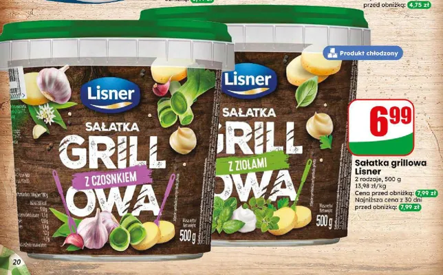 Sałatka grillowa Lisner z ziołami promocja w Dino
