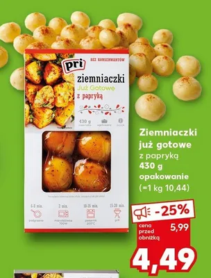Ziemniaczki już gotowe z papryką opakowanie promocja w Kaufland