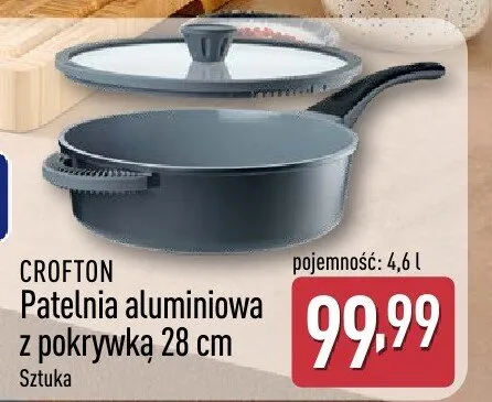 Patelnia aluminiowa z pokrywką 28 cm promocja w Aldi