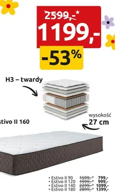 Materac Estivo II 160 promocja w Black Red White