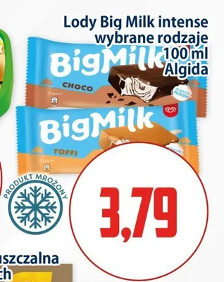 Lody Big Milk Intense Algida promocja w Kupiec