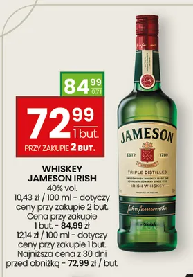 Whiskey Jameson Irish promocja w Twój Market