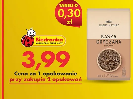 Kasza gryczana prażona promocja w Biedronka