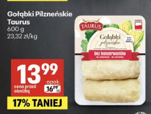 Gołąbki Pilzneńskie Taurus promocja w Delikatesy Centrum