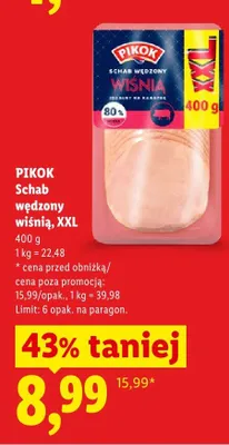 Schab wędzony wiśnią XXL Pikok promocja w Lidl
