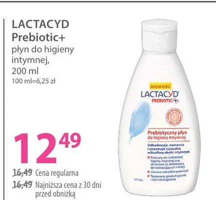 Płyn do higieny intymnej Prebiotic+ promocja w Hebe