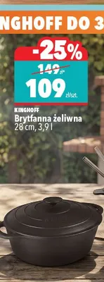 Brytfanna żeliwna Kinghoff 28 cm 3,9 l promocja w Biedronka Home