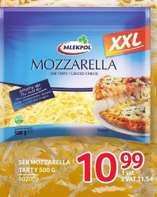 Ser Mozzarella tarty XXL Mlekpol 500g promocja w Selgros