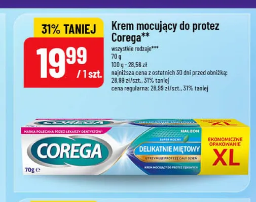 Krem mocujący do protez Corega promocja w POLOmarket