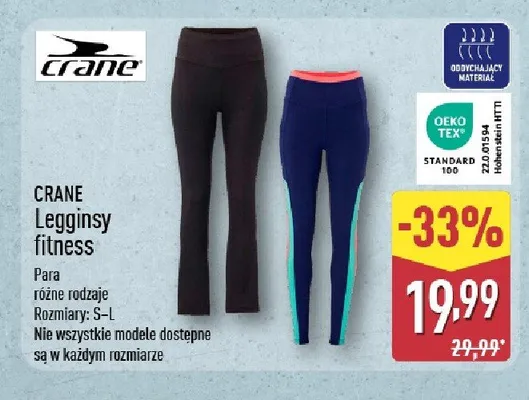 Legginsy fitness CRANE promocja w Aldi
