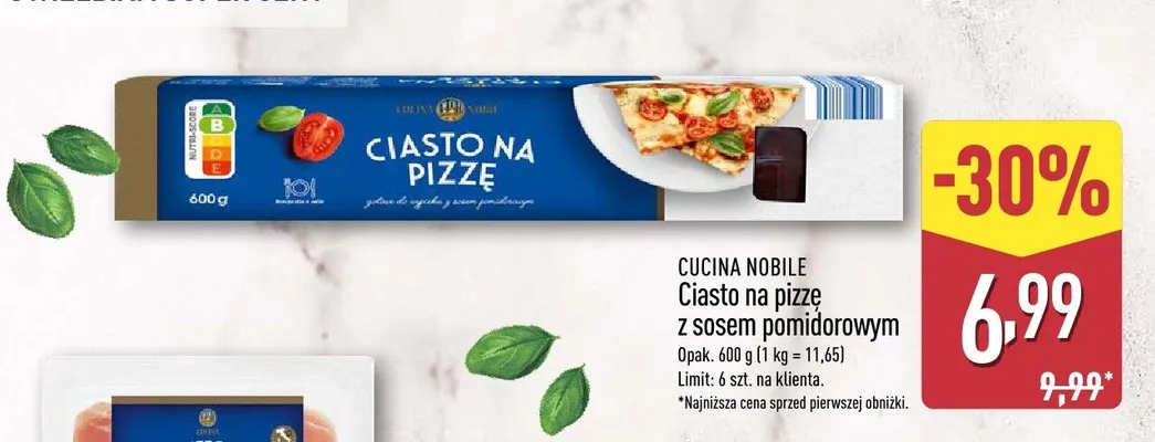 Ciasto na pizzę z sosem pomidorowym Cucina Nobile promocja w Aldi