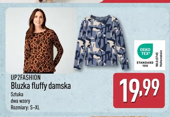Bluzka fluffy damska Up2fashion promocja w Aldi
