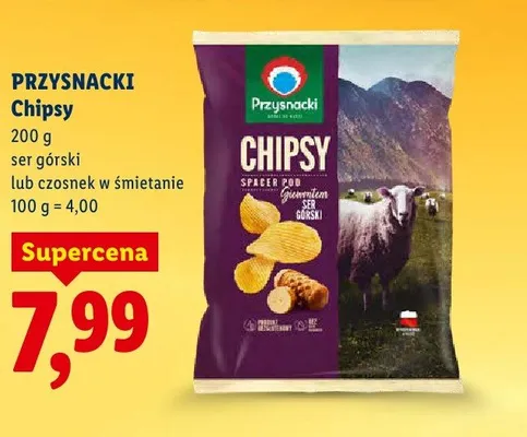 Chipsy czosnek w śmietanie promocja w Lidl