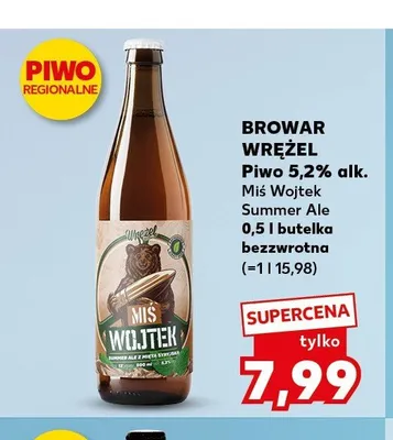 Piwo Wrężel Miś Wojtek Summer Ale promocja w Kaufland
