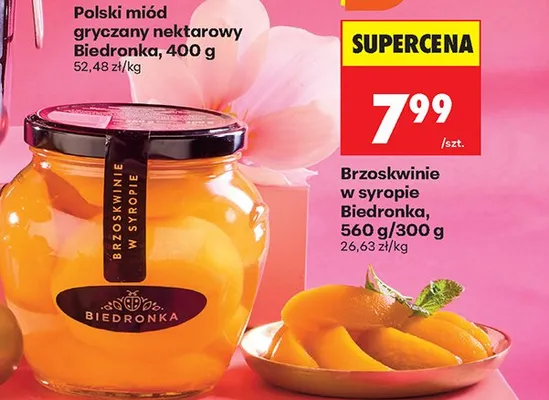 Miód gryczany nektarowy promocja w Biedronka