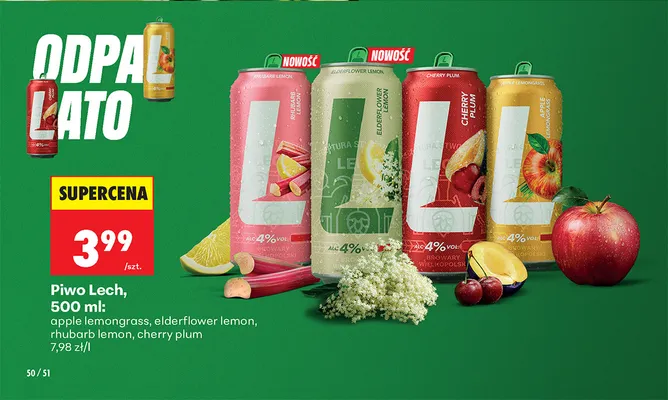 Piwo Lech Elderflower Lemon promocja w Biedronka