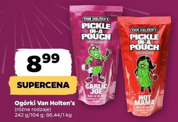 Ogórki van holten's (różne rodzaje) promocja w Netto
