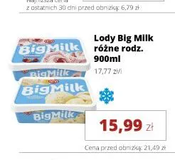 Lody Big Milk promocja w Torimpex Toruńska Sieć Sklepów Spożywczych