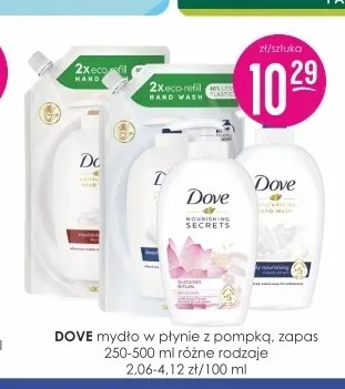 Mydło w płynie zapas Dove promocja w Drogerie Jasmin