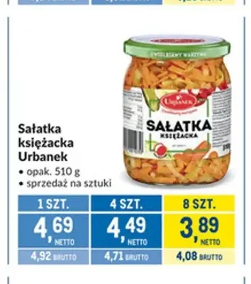Sałatka księżacka Urbanek promocja w Makro