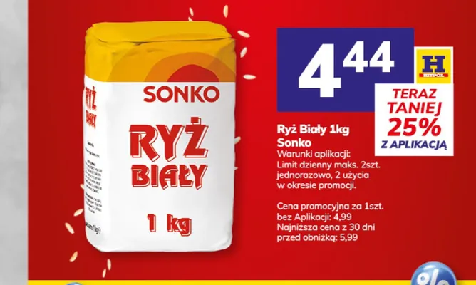 Ryż biały Sonko promocja w Hitpol