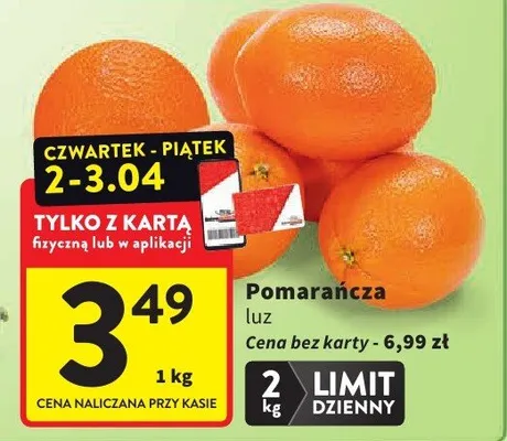 Pomarańcza luz promocja w Intermarche