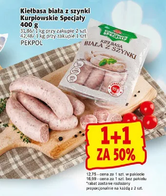 Kiełbasa biała z szynki Kurpiowskie Specjały promocja w Prim Market