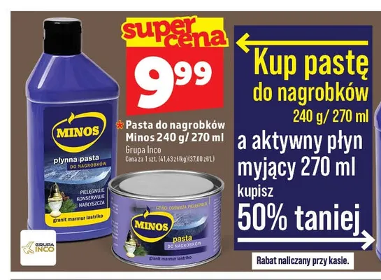 Płynna pasta do nagrobków Minos promocja w TOPAZ