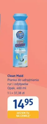 Pianka do udrażniania rur i odpływów Clean Maid promocja w Drogerie DM
