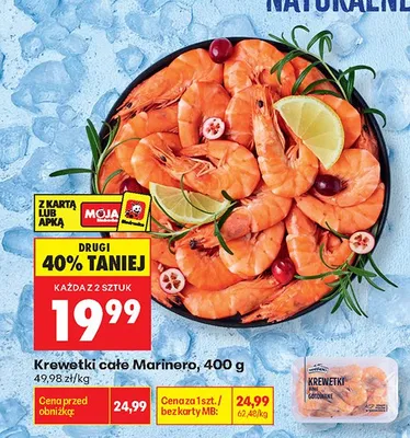 Krewetki całe Marinero promocja w Biedronka