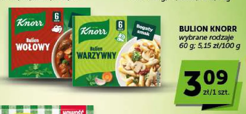 Bulion warzywny Knorr promocja w Groszek