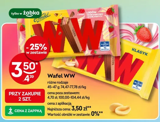 Wafel WW promocja w Żabka