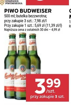 Piwo Budweiser Budvar Dark promocja w Stokrotka