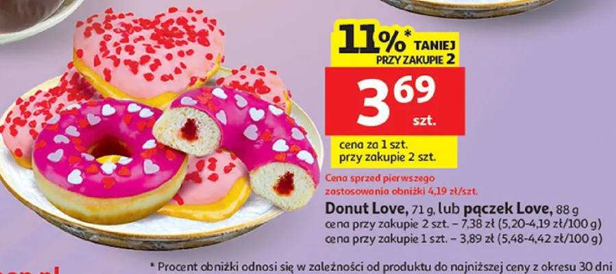 Pączek Love walentynkowy  promocja w Auchan